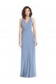 V-Neck Halter Back Straps Chiffon Formal Dress