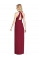 V-Neck Halter Chiffon Maxi Formal Dress Open Back