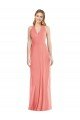 V-Neck Halter Chiffon Maxi Formal Dress Open Back