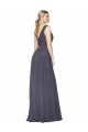 Floor Length High Neck V-Back Chiffon Formal Dress