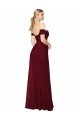 Shirred Sweetheat Neckline Off the Shoulder Long Chiffon Formal Dress