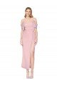 Mermaid Cold Shoulder Short Knee Length Chiffon Formal Dress