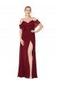 Cold Shoulder Long Mermaid Chiffon Formal Dress with Straps