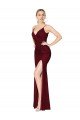Floor Length High Neck Chiffon Formal Dress with Side Slit