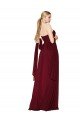 Draped Strapless Long A-Line Chiffon Formal Dress