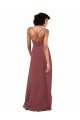 Simple V-Neckline Chiffon Formal Dress with Pleated Skirt