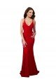 Low Back V-Neckline Floor Length Lace Formal Dress