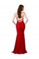 Low Back V-Neckline Floor Length Lace Formal Dress