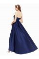 High Low Strapless Satin Formal Dress with Pockets