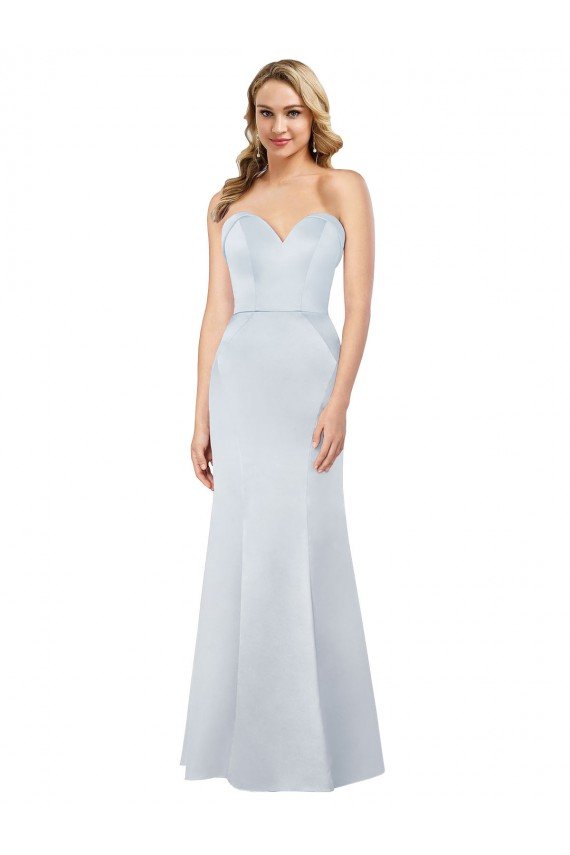 Old Hollywood-Inspired Strapless Satin Formal Dress