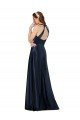 Long Satin Formal Dress with Halter Neckline