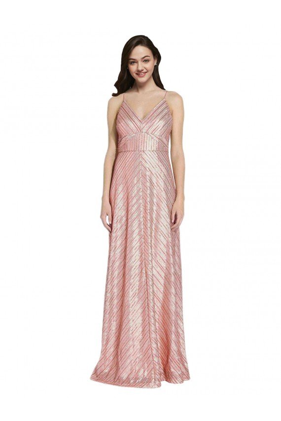 High Neck Low Back Sparkling Sequin Formal Dress