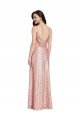 High Neck Low Back Sparkling Sequin Formal Dress