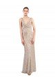 Faux Surplice V-Neck Slim Sparkling Sequin Formal Dress