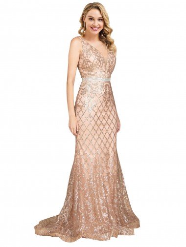Shop Sleek Long Mermaid Sparkling Sequin Formal Dress