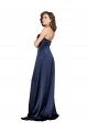 Knotted Sweetheart Silky Satin Formal Dress with High Side Split
