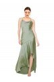 Silky Satin Formal Dress with Bias Cut Skirt