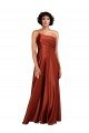 Sophisticated One Shoulder Silky Satin Formal Dress with Full Skirt