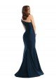 Bias-Cuff One Shoulder Silky Satin Mermaid Formal Dress with Side Slit