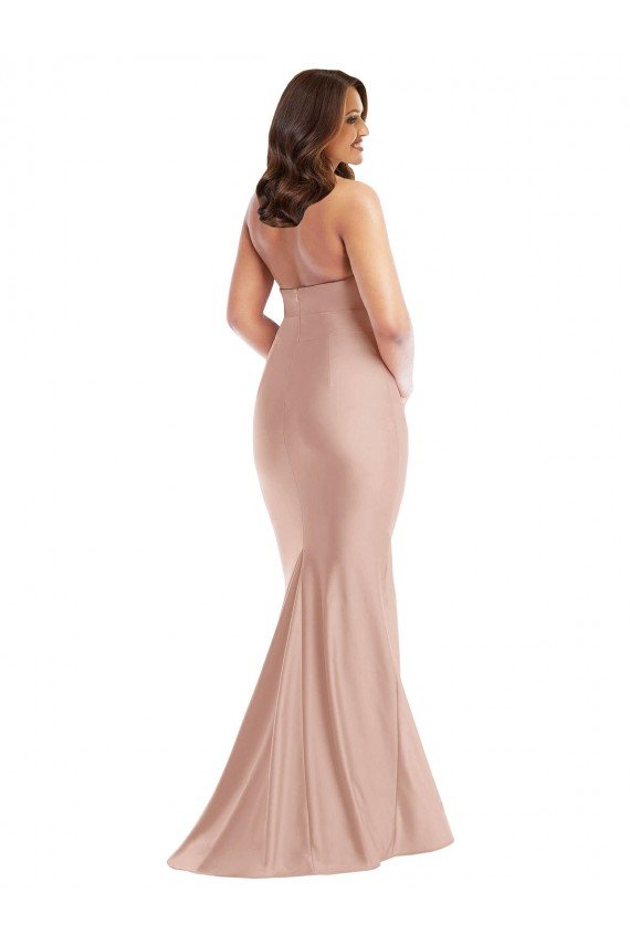 Criss Cross Halter Open Back Silky Satin Mermaid Formal Dress
