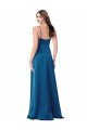 Cowl Neck Salky Satin Formal Dress