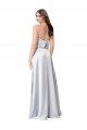 Halter Neck Silky Satin Formal Dress with Strappy Back