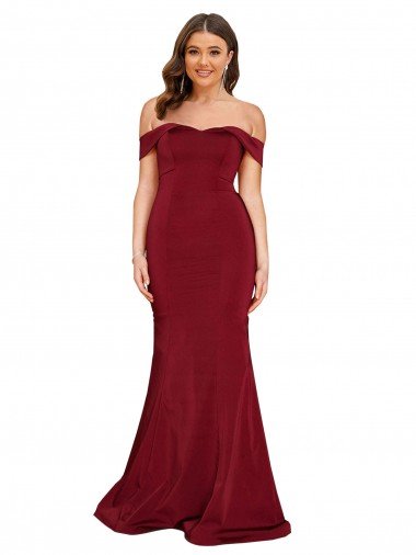 Shop Off Shoulder Sleeves Sweetheart Neckline Long Spandex Formal Dress