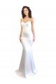 Sweetheart Strapless High Neck Long Crepe Formal Dress