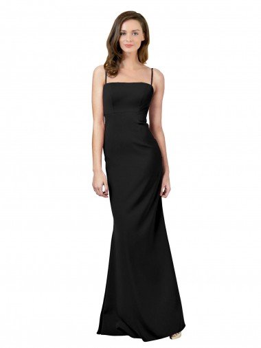 Shop Fit and Flare Slim Crepe Formal Dress with Cutout Back