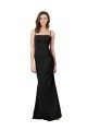 Fit and Flare Slim Crepe Formal Dress with Cutout Back