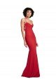 Spaghetti Strap Slip Neckline Crepe Formal Dress