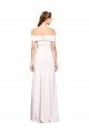 Criss Cross Off the Shoulder Crepe Formal Dress with Side Slit