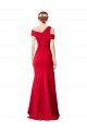 Sleeveless Ruched Crepe Mermaid Formal Dress with Off The Shoulder Detail