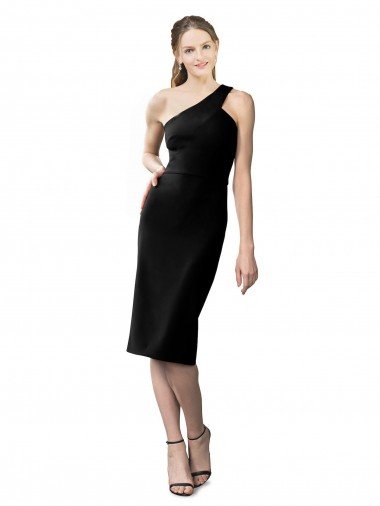 Shop One Shoulder Short Crepe Cocktail Formal Dress