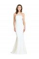 Soft Tulle Shoulder Overlay Mermaid One Shoulder Crepe Formal Dress