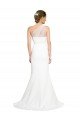 Soft Tulle Shoulder Overlay Mermaid One Shoulder Crepe Formal Dress