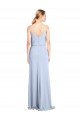 Feminine Cowl Neck Slim Floor Length Stretch Crepe Formal Dress