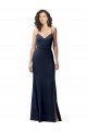 Sweetheart Fit and Flare Stretch Crepe Formal Dress with Side Slit and Strappy Back