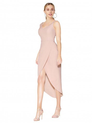 Shop Short Knee Length Crepe Cocktail Formal Dress