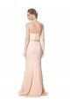 High Neck Strapless Long Crepe Maxi Formal Dress with Overlay