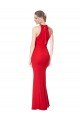 Halter Neck Keyhole Back Sleeveless Crepe Maxi Formal Dress