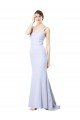 Sweetheart High Neck Sleeveless Crepe Formal Dress