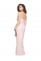 Strapless Long Full Length Ruffles Low Back Crepe Formal Dress