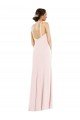 Criss Cross Halter Princess Line Trumpet Crepe Formal Dress
