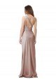 One Shoulder Black-Tie Floor Length Long Stretch Satin Formal Dress