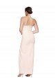 Cowl Neck Strapless Stretch Satin Formal Dress with High Split