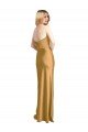 Sleek Strapless Long A-Line Stretch Satin Formal Dress