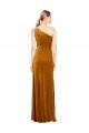 Sleek One Shoulder Long Velvet Formal Dress
