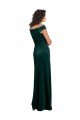 Floor Length Cap Sleeves Long Velvet Formal Dress with High Side Slit