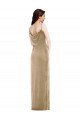 One Shoulder Velvet Maxi Semi Formal Dress with Side Slit
